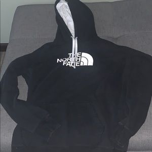 Black and white North Face hoodie